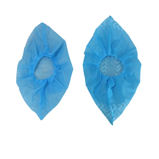 Protective Safety Medical Waterproof Anti Slip Plastic PE CPE Nonwoven PP Blue Disposable Shoe Covers