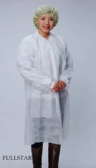 Disposable Polypropylene Lab Coat Visitor Coat 